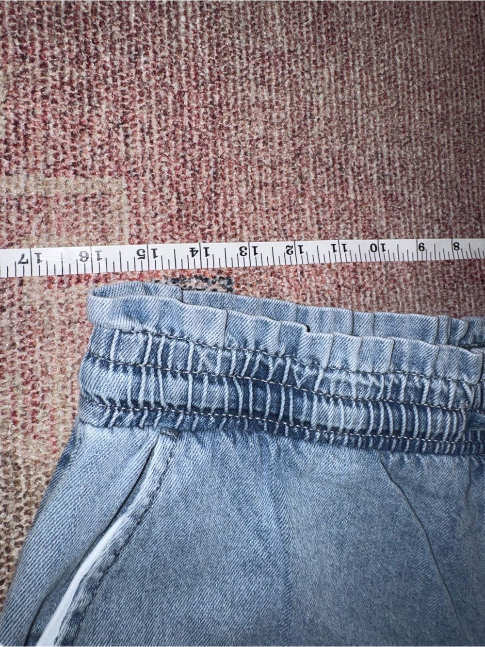 Kensie Jeans drawstring high rise wide leg light wash denim pants size medium - Picture 4 of 9